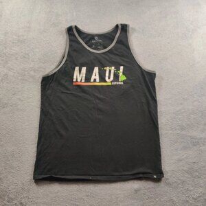 Rip Curl Shirt Adult Mens Large Black Tank Top Sleeveless Maui